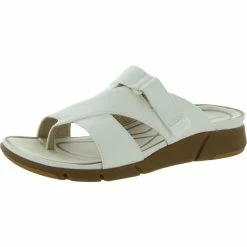 Baretraps Nalani Womens Faux Leather Breathable Slides
