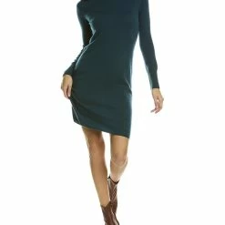 women sofiacashmere Cashmere Crewneck Jersey Dress