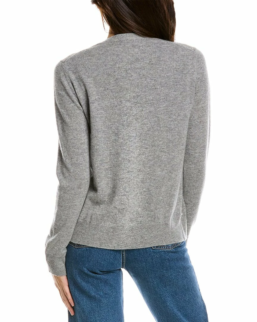 women sofiacashmere Rhinestone Cashmere Sweater - Image 2
