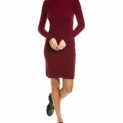 women sofiacashmere Cashmere Turtleneck Midi Dress