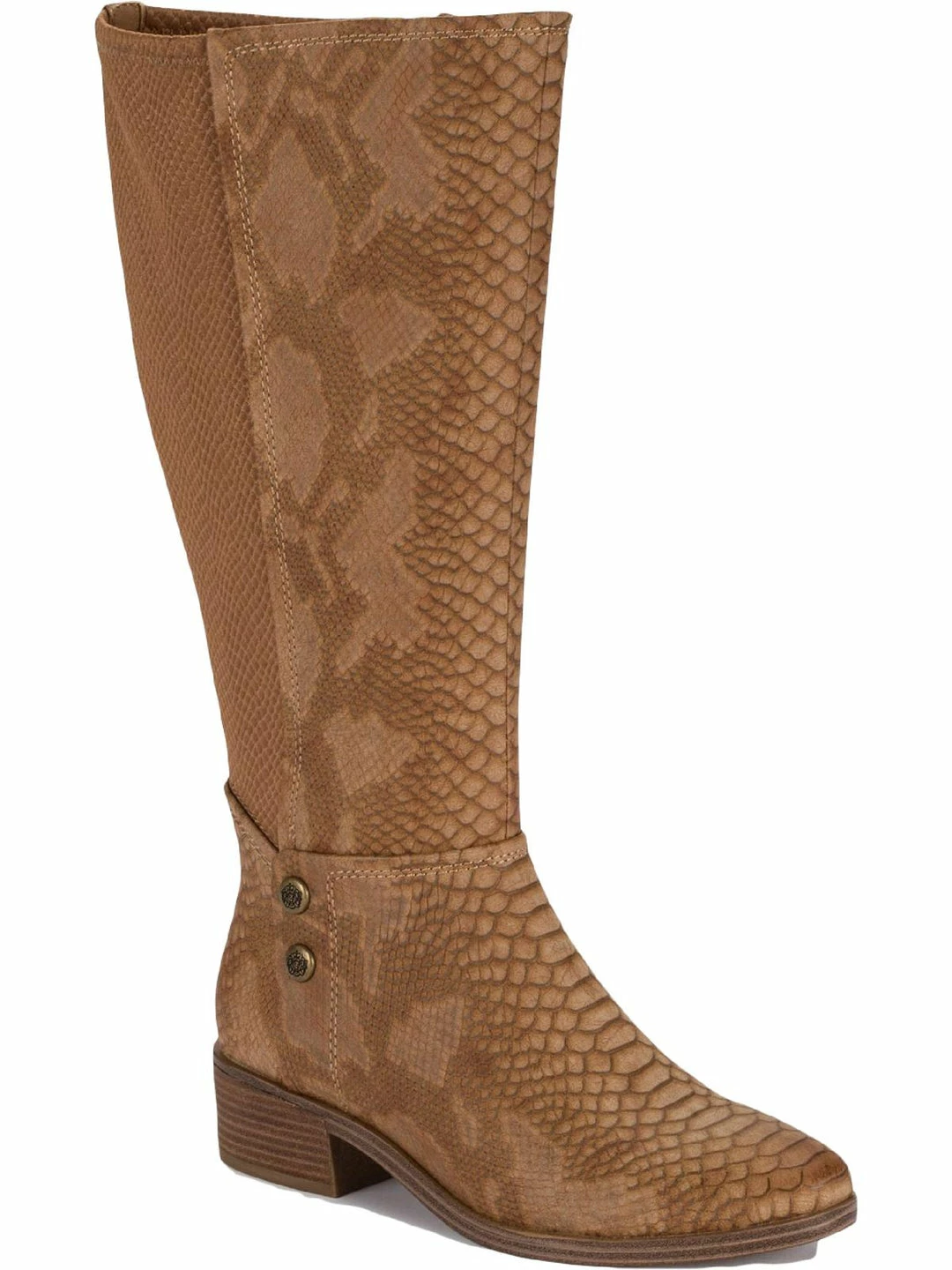 Baretraps Madelyn Womens Wide Calf Faux Leather Knee-High Boots