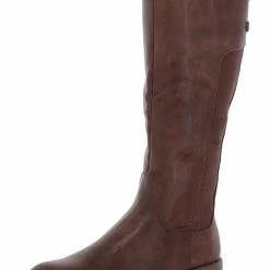 Baretraps Danen Womens Faux Leather Block Heel Knee-High Boots