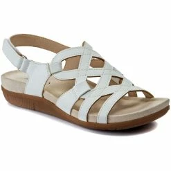 Baretraps Jeovanna Womens Open Toe Flat Slingback Sandals