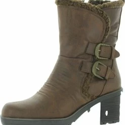 Baretraps Tevin Womens Faux Fur Lined Faux Leather Booties