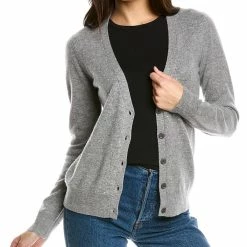 women sofiacashmere Rhinestone Cashmere Sweater