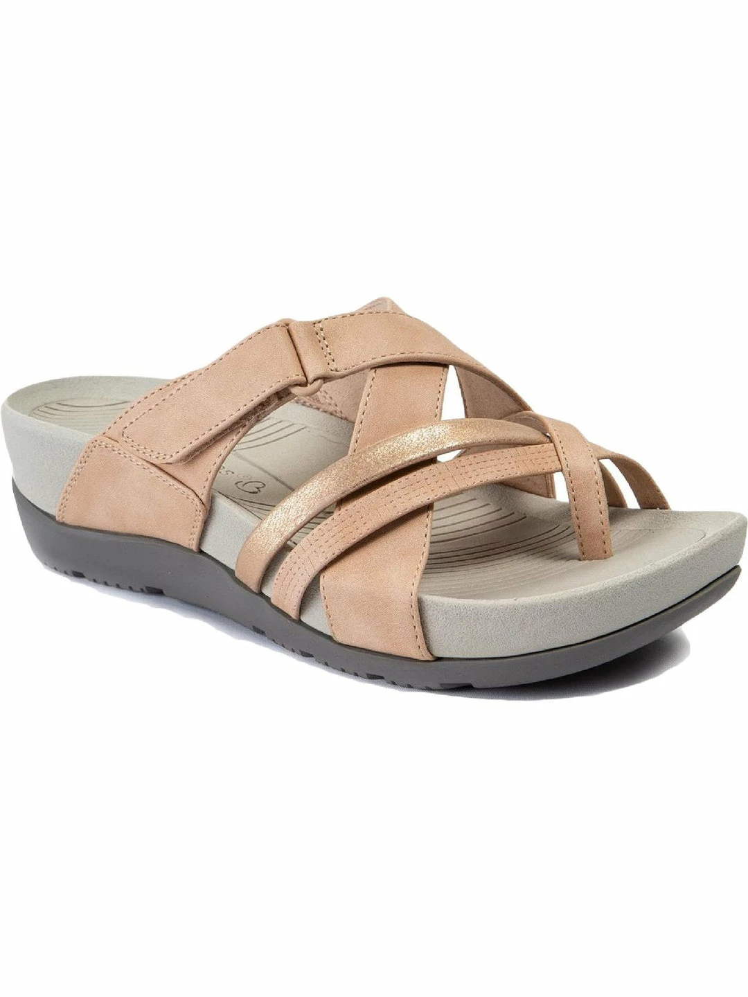 Baretraps Aster Womens Faux Leather Strappy Wedges