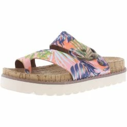 Baretraps Glenda Womens Cork Slip On Slide Sandals