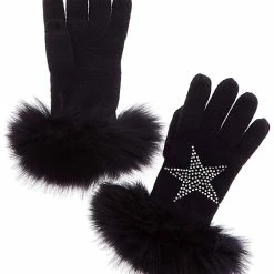 women sofiacashmere Heatset Star Cashmere Gloves