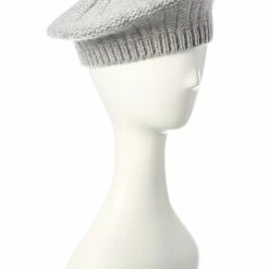 women sofiacashmere Lux Links Stitch Cashmere Beret