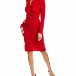 women sofiacashmere Faux Wrap Cashmere Sweaterdress