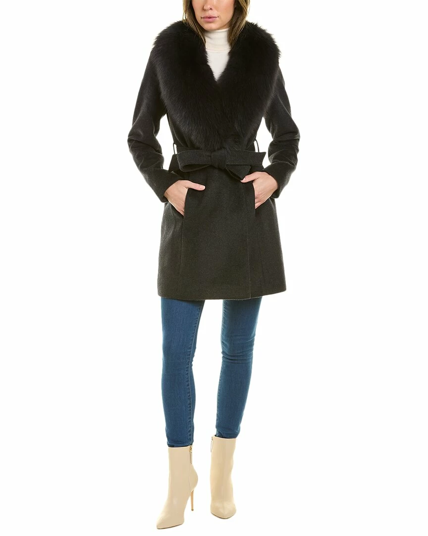 women sofiacashmere Wool-Blend Coat - Image 3