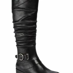Baretraps Onika Womens Faux Leather Tall Knee-High Boots