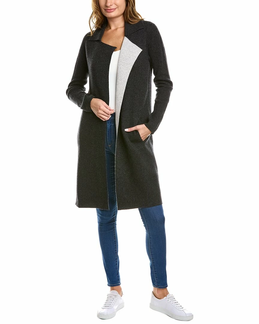 women sofiacashmere Double Face Wool & Cashmere-Blend Cardigan