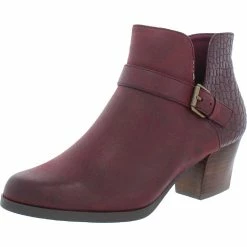 Baretraps Lexis Womens Faux Leather Zipper Ankle Boots