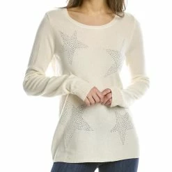 women sofiacashmere Star Heatset Cashmere Sweater