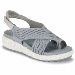 Baretraps Geranium Womens Faux Leather Slingback Flat Sandals