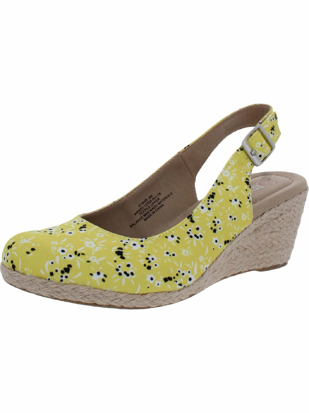 Baretraps Dyann Womens Floral Wedge Espadrilles