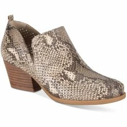 Baretraps Rizzo Womens Laser Cut Block Heel Ankle Boots