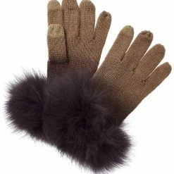 women sofiacashmere Dip-Dye Cashmere Gloves