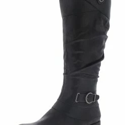 Baretraps Onika Womens Faux Leather Riding Knee-High Boots