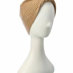 women sofiacashmere Ribbed Solid Lurex Cashmere-Blend Headband