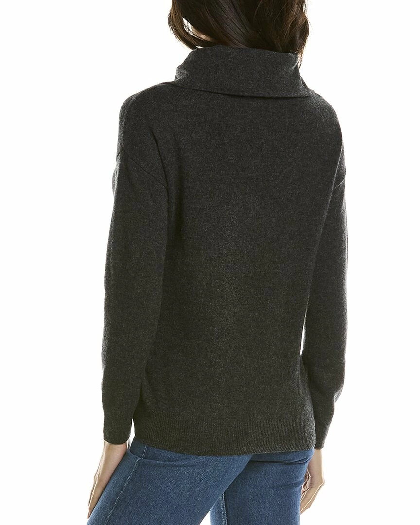 women sofiacashmere Foldover 1/4-Zip Cashmere Sweater - Image 2