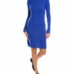 women sofiacashmere Cashmere Turtleneck Midi Dress