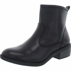 Baretraps Shane Womens Faux Leather Almond Toe Ankle Boots