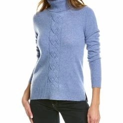 women sofiacashmere Turtleneck Cashmere Sweater
