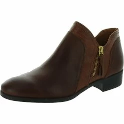 Baretraps Serah Womens Leather Low Heel Ankle Boots