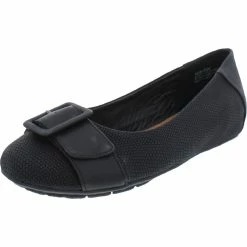 Baretraps Kadin Womens Faux Suede Embellihed Ballet Flats