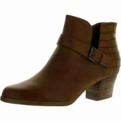 Baretraps Lexis Womens Faux Suede Ankle Block Heels