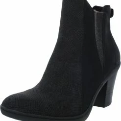 Baretraps DASHA Womens Leather Front Croc Style Chelsea Boots