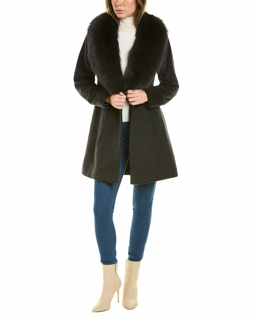 women sofiacashmere Wool-Blend Coat