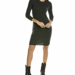 women sofiacashmere Cashmere Crewneck Jersey Dress